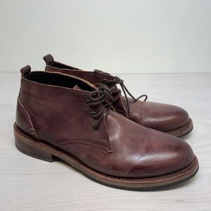 Freebird McCoy Brown Cognac Leather Shoes Chukka Boots Size 10 Business Luxury